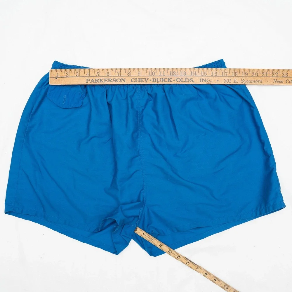 Vintage 70s Sears Kings Road Stout Swim‎ Trunk Short Lined Blue XL